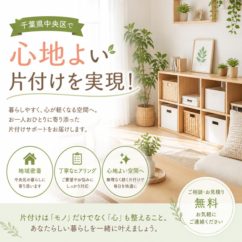 千葉県中央区で心地よい片付けを実現！